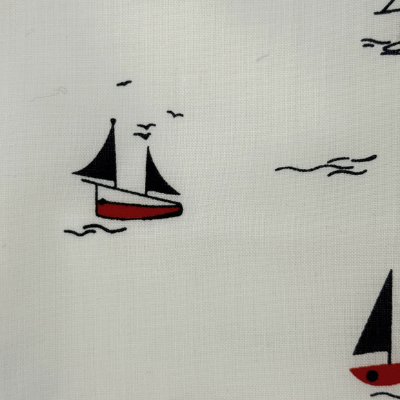 Edgehill Collection Smocked Jon Jon Romper Baby Boy Size 9 Mo Nautical Sail Boat - Picture 5 of 7